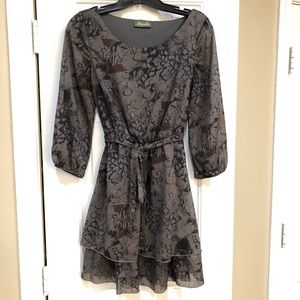 🛍️ Anthropologie Maude Tiered Brown Dress - Size S